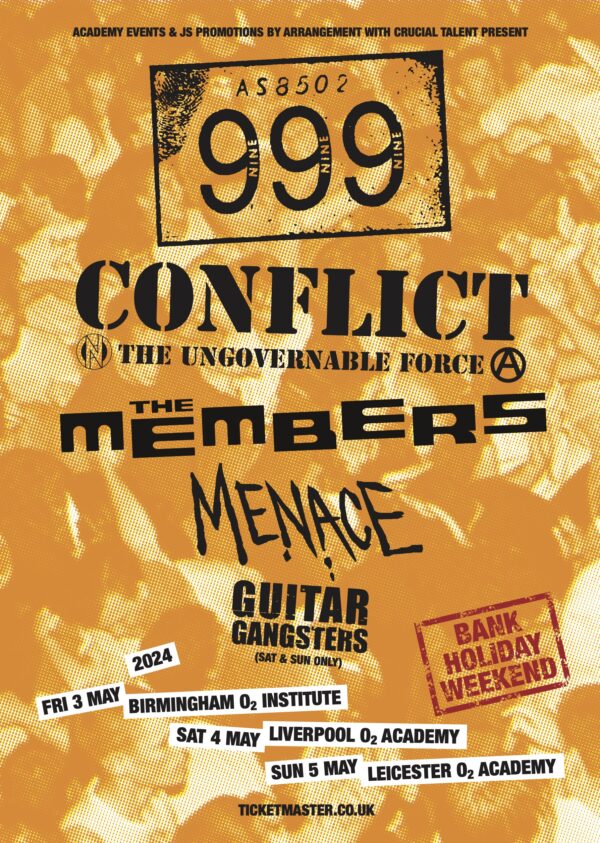 Punk Mini Tour – 999 / CONFLICT / THE MEMBERS / MENACE / GUITAR 